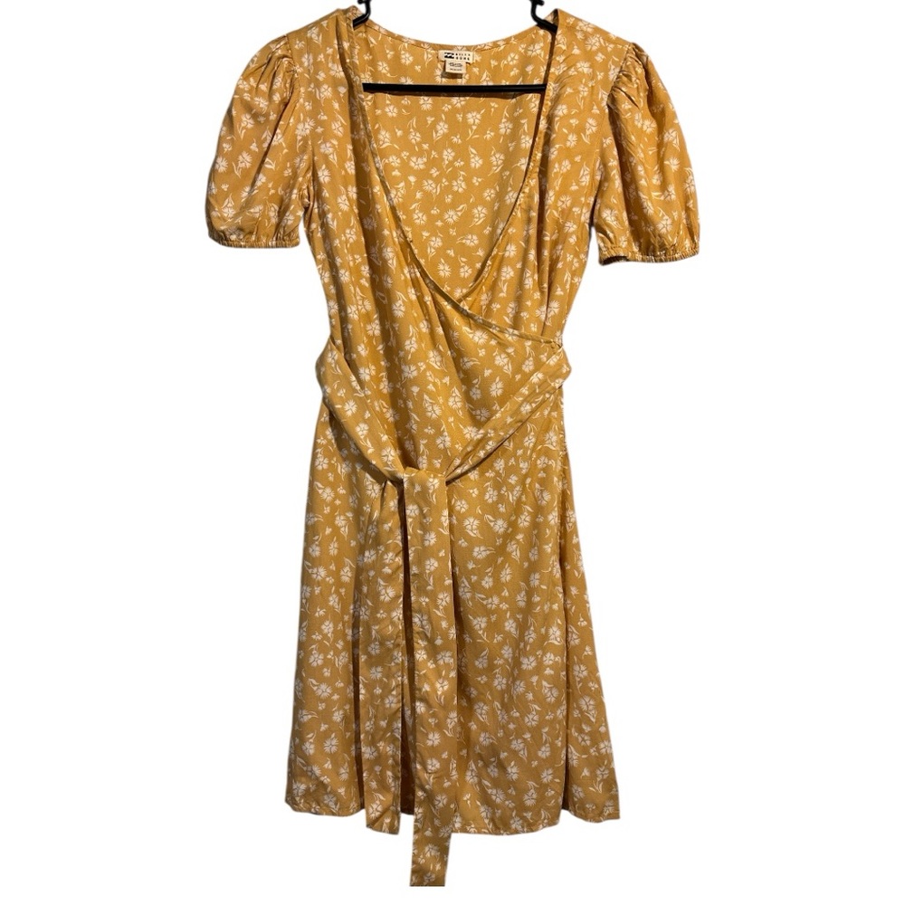 Billabong Mustard Floral Midi Dress Size XS